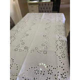 Toalha De Mesa De Rechilier 4m Retangular Bordada