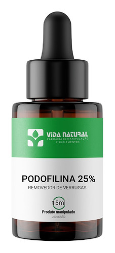 Podofilina 25% 15ml - Tratamento E Remoção De Verrugas E Hpv