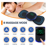 Par Mini Ems Massageador Elétrico Portátil Cervical Ems Cor Preto