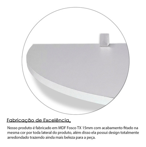 Kit 4 Prateleiras De Canto Organizadora Em Mdp 35 X 35 Branco