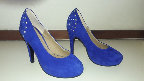 Zapato Mujer Taco Aguja Azul Lucerna Talle 36