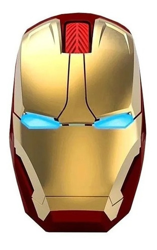 Ratón Led Inalámbrico Iron Man Para Jugadores, Color Rojo