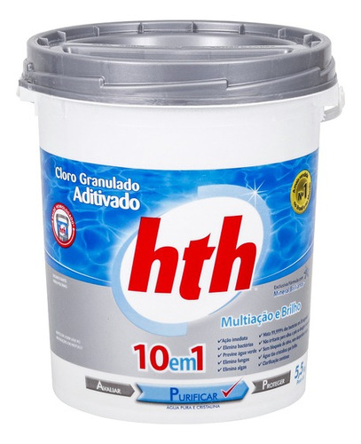 Cloro Hth Granulado Branco 10em1 5,5kg Balde