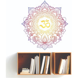 Vinilo Mandala Mod 15 - Flor De Loto Omh - 70 Cm Meditacion
