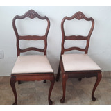 Par De Cadeiras Decorativas Antigas Em Peroba