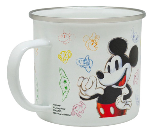 Tazon Taza Metalica Mickey Minnie Pato Disney 100 Años 350ml