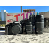  Canon Eos Rebel Kit T100 + Lente 18-55mm+ Lente 75-300mm