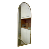 Espelho Oval Base Reta Com Moldura 150 X 50cm