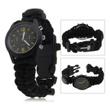 . (bk) Pulsera De Reloj De Supervivencia Paracord 555 Con