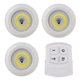 Set 3 Luz Led Para Armario Con Control Remoto A Pila Dimer