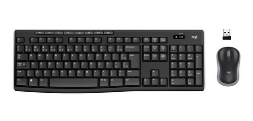 Kit Teclado E Mouse Logitech Wireless Multimídia Mk270 Preto