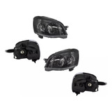 2 Faros Negro Dfzn Chevy C3 2009 2010 2011 2012