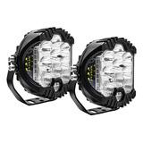 Combo Foco Trabajo Led 5 Spot Flood Offroad Luz Conduc, 2 Un