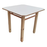 Mesa Infantil De Madeira Pinus,tampo Mdf Quadrada Resistente