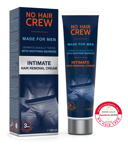 No Hair Crew Intimate Crema Depilatoria Partes Intimas Para Hombre 100 Ml