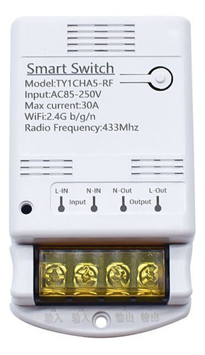 Módulo De Relé Tuya Wifi 30a, 85-250 V, Interruptor Intelige