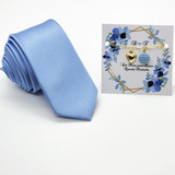 4 Kit Pulseiras E Gravatas Azul Serenity Padrinhos Casamento