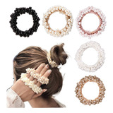 Elastic Hair Loop Elegante Perla Para Mujeres Scrunchies