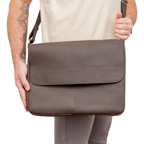 Pasta Bolsa Executiva Masculina Couro Legitimo Luxo Notebook