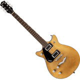 Guitarra Elétrica Eletromática Canhota Gretsch G5222lh Em V Stop Material De Escala De Cor Natural Laurel Orientação À Mão Direita