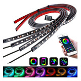 Coche Chasis Luces Juego De 4 Tira Led Rgb Para Tubo De Auto