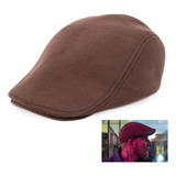 Gorro Hombre Mujer Sombrero Boina Plana Marrón Café