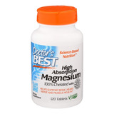 Doctor's Best Magnesio Quelado Albion 100 Mg 120 Tabletas