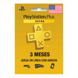 Tarjeta Psn Playstation Plus Extra 3 Meses Region Usa