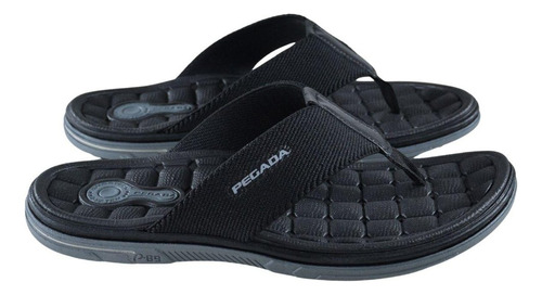 Chinelo Masc Pegada 133381  Couro