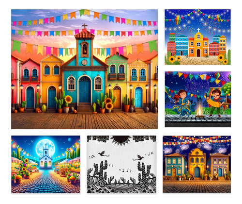 Painel Retangular Tecido Festa Junina E Junino 3,00x2,50