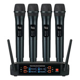 Set Microfonos Inalambricos X4 Gadnic Uhf Profesionales Pila