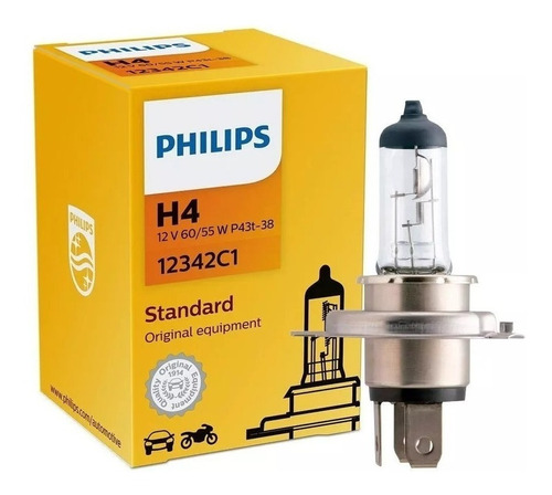 Lâmpada Philips H4 Original Farol Alto E Baixo