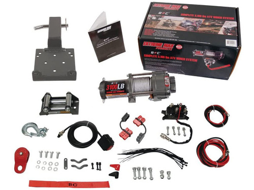 Kit Toda Incluido De Winch + Cable + Base + Polea + Rodillo+