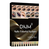 Delineador De Olhos Dnm Creative Matte Color, 12 Conjuntos D