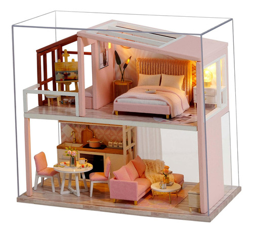 1:24 Casa De Muñecas En Miniatura Con Muebles Mini Casa