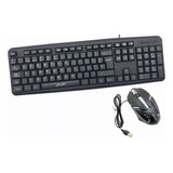 Combo De Teclado Y Mouse Alambrico Iv-13 Español  18 Piezas