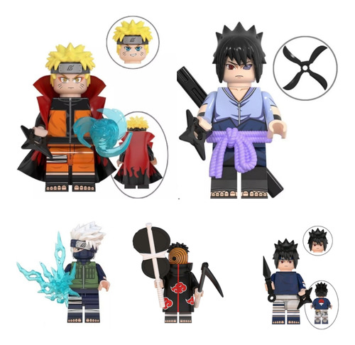 Blocos De Montar Minifigures Naruto Kit Com 5 Personagens 