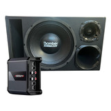 Caixa Trio Montada Woofer Bomber Atrack 550 Rms Módulo Sd800