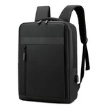 Mochila Antirrobo Impermeable Urbana Porta Notebook 15.6 Usb Color Negro