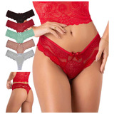 Kit 20 Calcinha Fio Dental Renda Lingerie Atacado Rd004