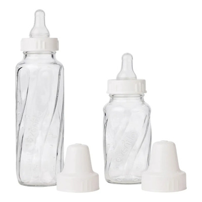 Set 1 Biberon Evenflo Vidrio 8 Oz Y 1 Biberon Evenflo Vidrio Color Blanco Biberón De Vidrio | MercadoLibre