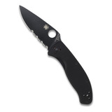 Spyderco Tenacious G-10 Hoja De Borde Negro Combinado