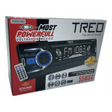 Estereo 1 Din, 6v Salida, Bt, Aux, Usb, Fm, Rgb Treo Treov6d