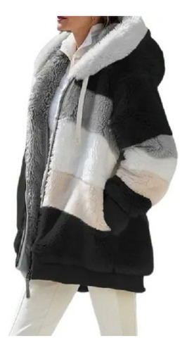 Women's Coat With Loose Wool Hood Plus Size