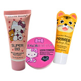 Set Piel Cute Bbcream + Primer + Polvo+llavero+m. Lidherma