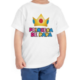 Polera Niña Estampado Princesa De Papá, Corona, Mario Bross