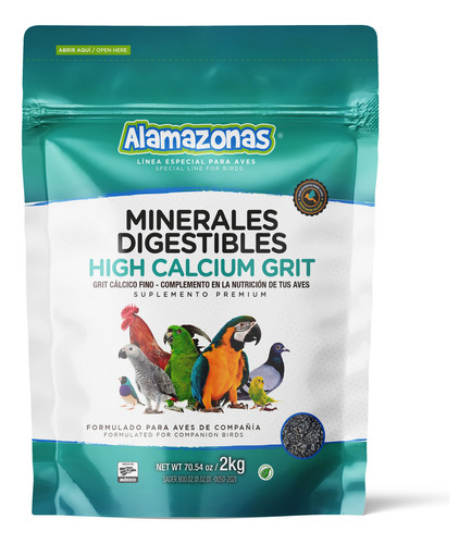 Minerales Digestibles Grit Calcio 2kg Aves Mejor Que Jibia