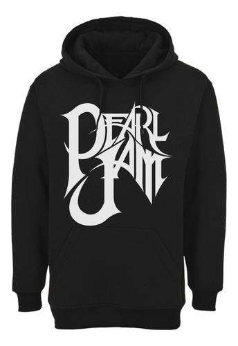 Poleron Pearl Jam Logo Blanco Rock Abominatron