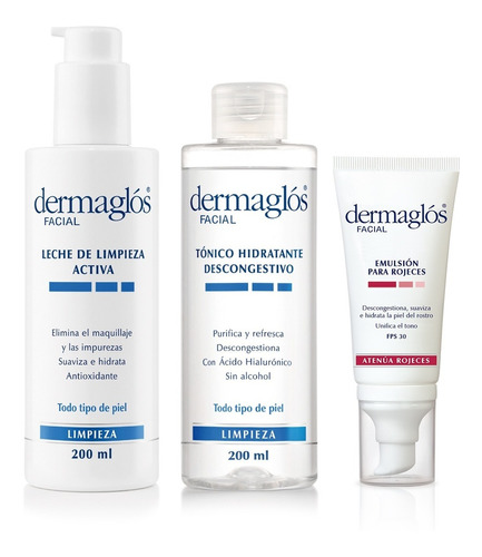 Dermaglós Combo Rutina Facial Para Piel Enrojecida