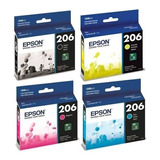 Pack 4 Epson 206 Original Bk/c/m/y Xp-2101 C/iva T206